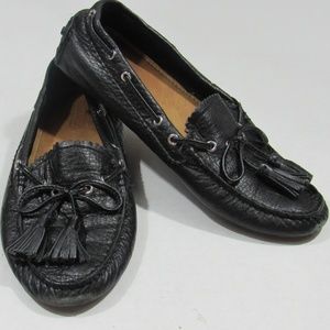 Coach Black Nadia Leather Driver Loafer/Moccasins
